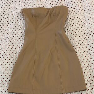 Princess Polly Strapless Tan Dress